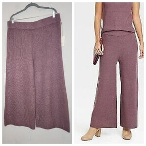 NWT A New Day Pink Mauve Ribbed Knit Sweater pull on pants.  Size XXL
